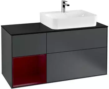 Villeroy & Boch Finion Waschtischunterschrank 1200mm mitternachtsblau/pfingstrose matt LED (F142HBHG)