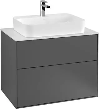 Villeroy & Boch Finion Waschtischunterschrank 80x60,3cm, schwarz matt, Olive matt lackiert (F34200GM)