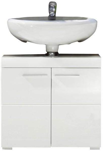 Woody Möbel Waschbeckenunterschrank weiß Hochglanz (93-00796)