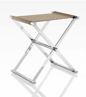 Joop! Badhocker, Schlamm, Chrom, Metall, Kunststoff, Textil, 45x35x45 cm, klappbar,