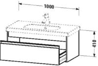 Duravit Ketho Waschtisch-Unterschrank KT666804949 100 x 45,5 cm, graphit matt, 1