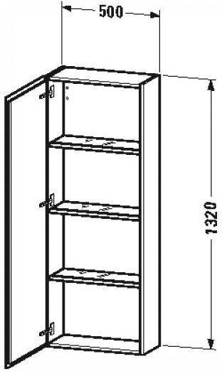 Duravit ME by Starck Halbhochschrank Eiche dunkel gebürstet Echtholzfurnier (LC1169L7272)