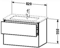 L-cube Waschtischunterbau Wandh&auml;ngend, Breite 820mm, - Duravit