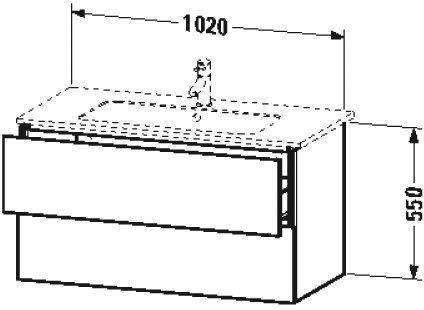 Duravit L-Cube Amerikanischer Nussbaum (LC624201313)