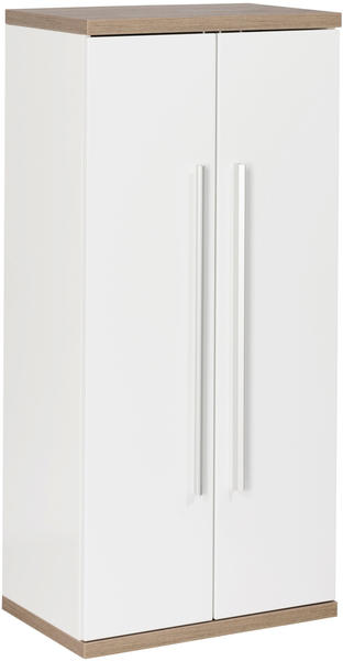 Fackelmann Stanford Weiß hochglanz 106x50,5x32cm Midischrank (80053)