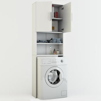 VICCO Waschmaschinenschrank 190x64cm wei&szlig;