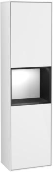 Villeroy & Boch Villeroy und Boch Finion Hochschrank G470PDGF 41,8x151,6cm, rechts, Emotion, Regal Black matt lacquer, Glossy white lacquer