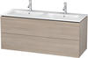 Duravit L-Cube 129x55x48,1 Kiefer Silber glänzend (LC625803131)