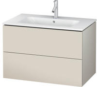 Duravit L-Cube Waschtischunterbau wandh&auml;ngend mit 2 Ausz&uuml;gen, 82 x 48,1 cm, Becken