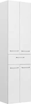 Pelipal 341 Filo Weiss Hochschrank 1 Schubkasten/4 Türen Weiß Glanz/Weiß Hochglanz