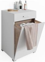 Vicco Badschrank Matteo, Wei&szlig;, 50 x 78.5 cm, mit integriertem W&auml;schekorb und