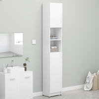 vidaXL Badezimmerschrank Wei&szlig; 32&times;25,5&times;190 cm Holzwerkstoff