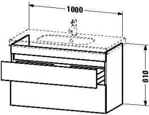 Duravit DuraStyle 100x61x45,3cm betongrau/wei&szlig; (DS648500718)