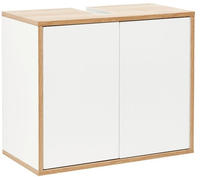 Fackelmann Finn Waschbeckenunterschrank 60 Cm Breit Mit F&uuml;&szlig;en, Braun