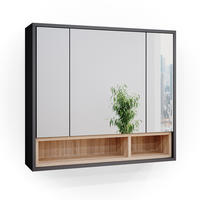 Vicco - Badspiegelschrank Beatrice, Anthrazit, 80 X 72 Cm