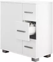 Holz Badm&ouml;bel Midischrank Bad Schublade Zalo