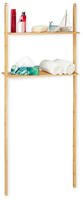 Relaxdays Waschmaschinenregal Bambus, 2 Ablagen, &Uuml;berbauregal Badezimmer, Hbt: 175 X