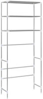 vidaXL Waschmaschinenregal 3 Ablagen Silbern 69x28x169 cm