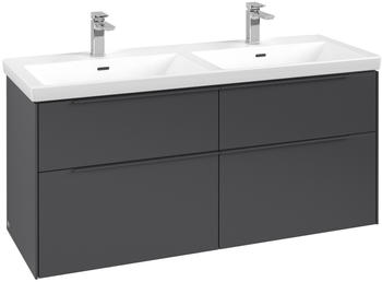 Villeroy & Boch Subway 3.0 Unterschrank f&uuml;r Doppelwaschtisch + 4 Ausz&uuml;ge 127,2x57,6cm graphite/graphite (C56802VR)