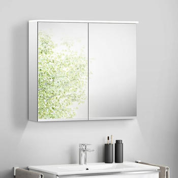 Evineo ineo PRO Spiegelschrank mit Waschtischbeleuchtung + 2 Türen B80 H71 BEA049MI