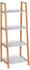 Wenko Badezimmerregal Braun Weiß Holz Bambus 43x112x36cm stehend