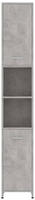 vidaXL Badezimmerschrank Betongrau 30x30x183,5 cm Holzwerkstoff