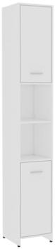 vidaXL Badezimmerschrank weiß 30x30x183,5cm