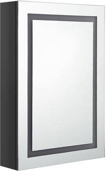 vidaXL LED-Spiegelschrank 50x13x70 cm Gl&auml;nzend Schwarz