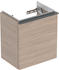 Geberit iCon Unterschrank für Handwaschbecken, 1 Tür rechts, 37x41,5x27,9 cm, 502300 Eiche/Melamin Holzstruktur, Griff: lava/pulverbeschichtet matt - 502.300.JH.1