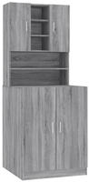 vidaXL Waschmaschinenschrank Grau Sonoma Holzwerkstoff