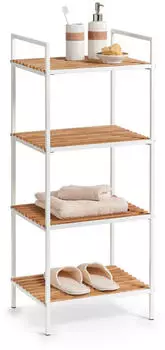 Zeller Badregal 39 x 33 x 85 cm natur/weiß