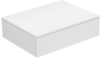 KEUCO Edition 400 Sideboard 31740, mit 1 Auszug, 700 x 199 x 535 mm, Korpus/Front: Weiß Hochglanz Lack / Cashmere Glas glanz - 31740840000