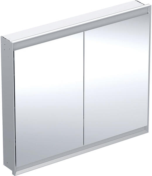 Geberit ONE Spiegelschrank mit ComfortLight, 2 Türen, Unterputzmontage, 105x90x15cm, 505.804.00., Farbe: Aluminium eloxiert - 505.804.00.1