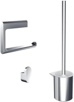 emco Flow WC-Set chrom mit Papierhalter, Bürstengarnitur und Haken (279800101)