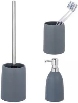 Schöner Wohnen Funo Bad-Accessoire Set Keramik, 3-teilig, Blau (71412800)