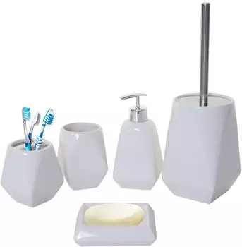 MCW MCW-C71 Badset 5-teilig, Keramik, wei&szlig; (800000678251)