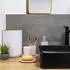 Intirilife Badezimmer-Zubehör-Set 6-tlg., Bambus/Kunststoff, weiß (IL-100951)