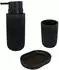 Relaxdays Badaccessoire-Set 3-teilig, schwarz