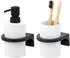 bremermann Savona Bad-Accessoires-Set 2-tlg., Soft-Touch, Kunststoff weiß