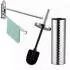 Relaxdays Badezimmerset Handtuchhalter & Toilettenbürste, Metall, silber