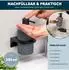 bremermann Savona Bad-Accessoires Set 2tlg., Seifenspender & Becher, Kunststoff grau