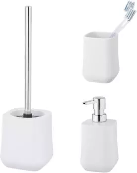 Schöner Wohnen Adine Bad-Accessoire-Set 3-teilig, Keramik, weiß (71399800)