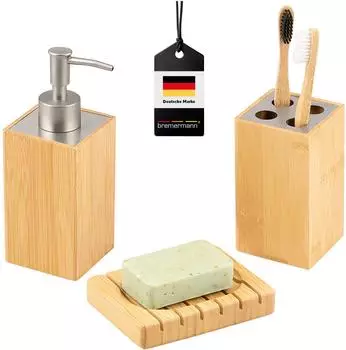 bremermann Badezimmer-Set 3-tlg., Bambus (9305800)