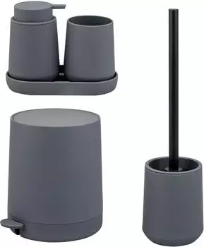 eluno TESERO Badaccessoire-Set 5-tlg. Soft-Touch, grau (TESERO)