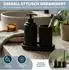 eluno Cascina Bad-Accessoires-Set, Keramik, schwarz, 3-tlg.