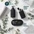 eluno Cascina Bad-Accessoires-Set, Keramik, schwarz, 3-tlg.