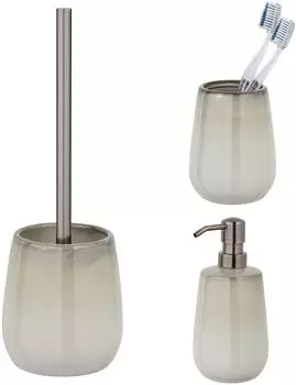 Schöner Wohnen Marano Bad-Accessoire-Set, 3-teilig, Keramik mit Effektglasur (71411800)