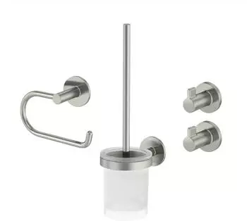 Lenz Elektronik NOA Bad-Accessoire-Set 4-teilig, nickel-matt (4690022)