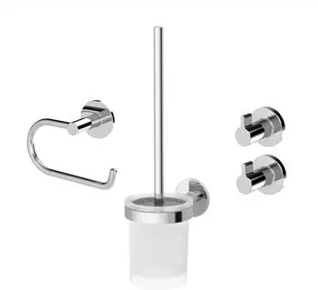 Lenz Elektronik VIDA Bad-Accessoire-Set, 4-teilig, chrom (4490002)