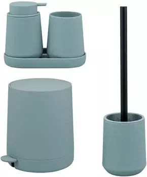 eluno TESERO Bad-Accessoire-Set, 5-tlg., Kunststoff, hellblau (9048900)